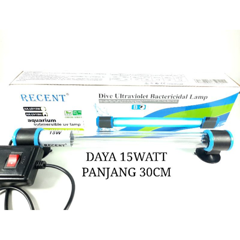 Promo Lampu anti lumut bakteri ULTRAVIOLET BACTERICIDAL LAMP RECENT UV 15WATT