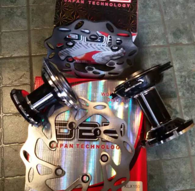 Tromol KLX Dtracker Set Depan Belakang Lubang Hold 36 Plus Cakram