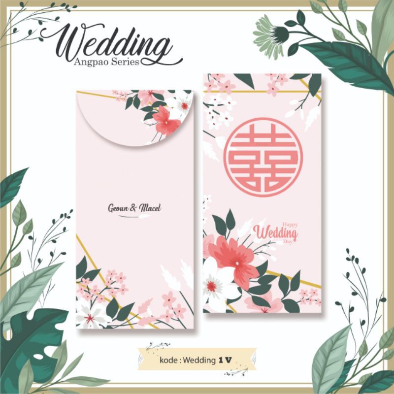 

Angpao custom Angpo Amplop Wedding Pernikahan Shuang xi lamaran