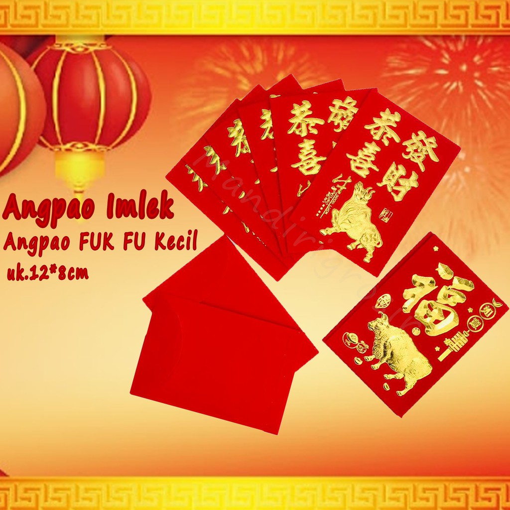 Angpao * Imlek * Fuk FU * 6pcs * (12*8cm)