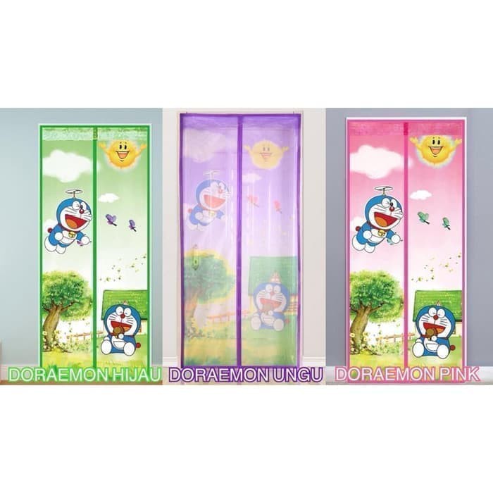 Tirai Magnet Pintu Motif Doraemon