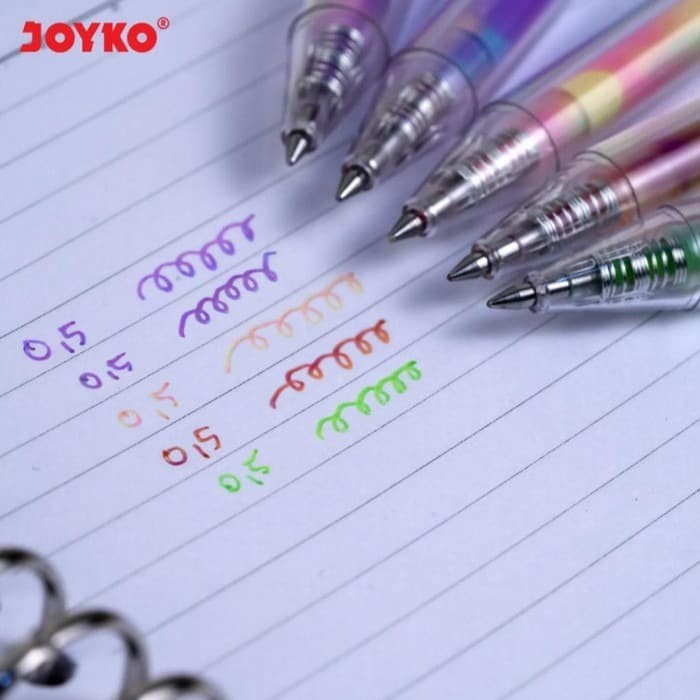 

Bagus Pulpen Pelangi Rainbow Gel Pen Klik 5 Warna Warni Joyko Gpc-324 Pastel Limited