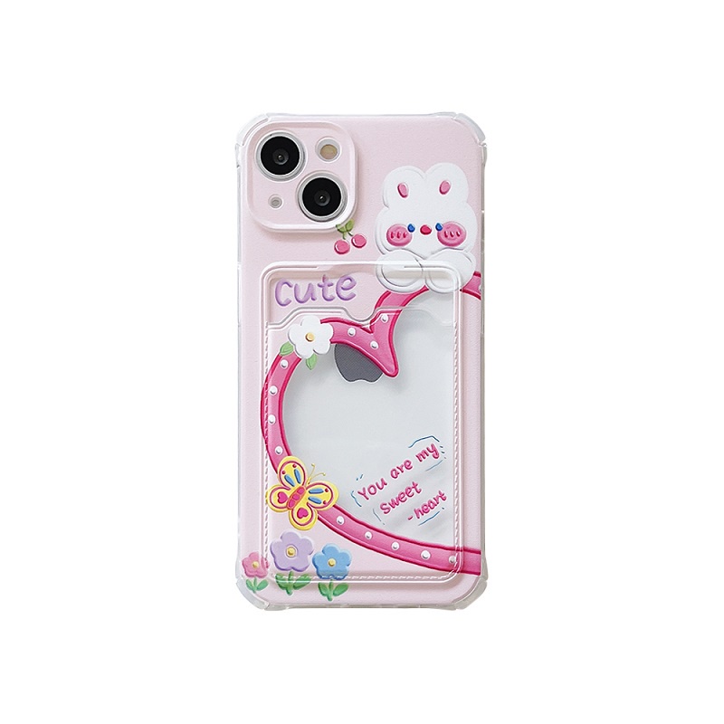 Soft Case Hp Gambar Kartun Kelinci Untuk iPhone 12 / 13pro / MAX / 11 / X / XR / XS MAX / 7 / 8plus
