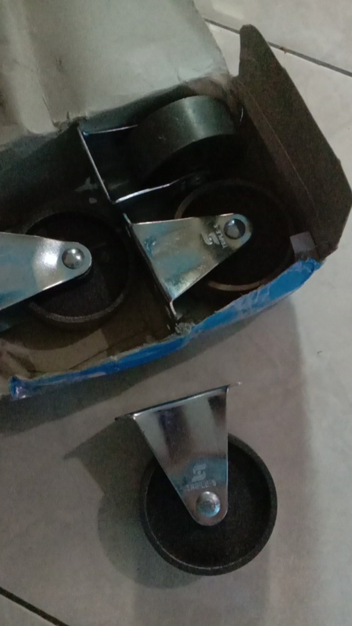 Roda Caster / Troli / Troly Besi 3 Inch Mati ( Maju Mundur )