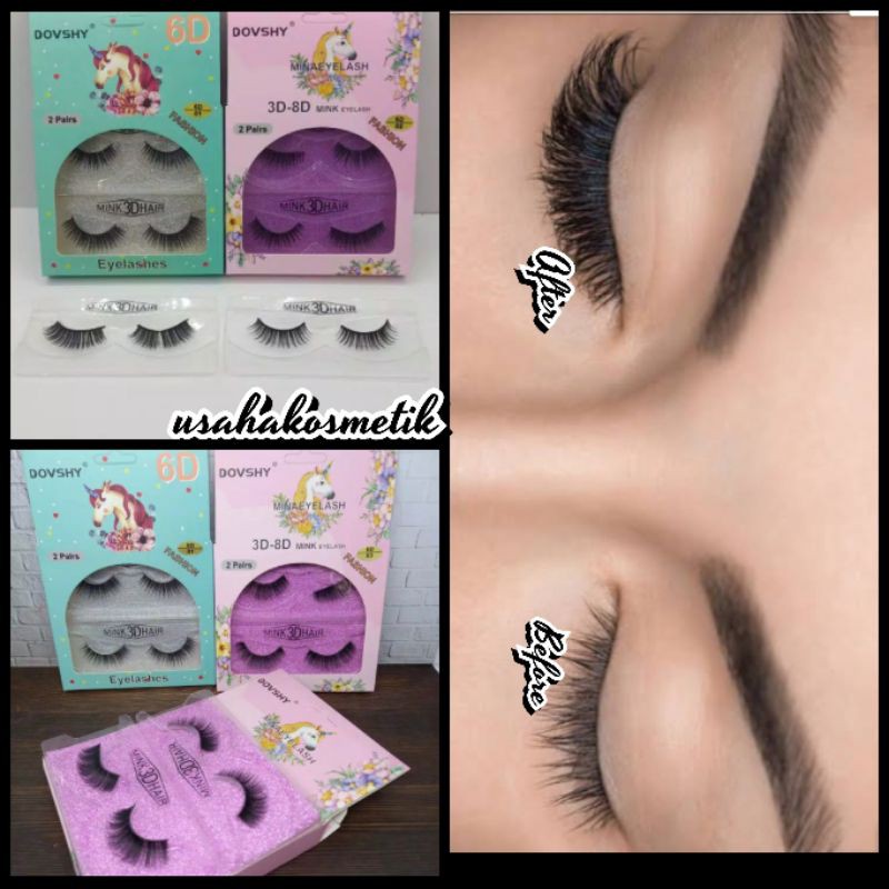 PROMO BULU MATA 6D DOVSHY + EYELASH UNICORN