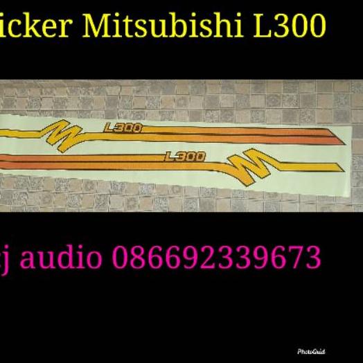 Sticker stiker Mobil tulisan MITSUBISHI L 300 L300 pick up Bak