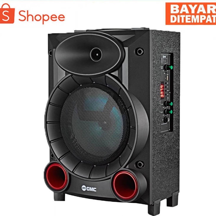 Speaker Portable GMC 897F 8 inch Bluetooth Karaoke Mic Kabel 100W