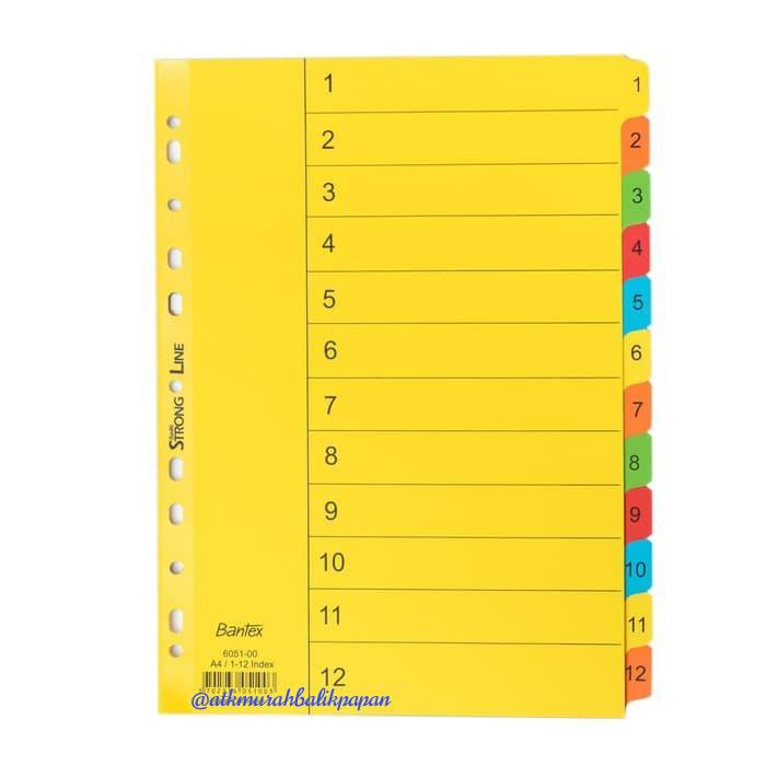 

Index (Divider) Bantex 6051 Carton A4 Size(1 -12).