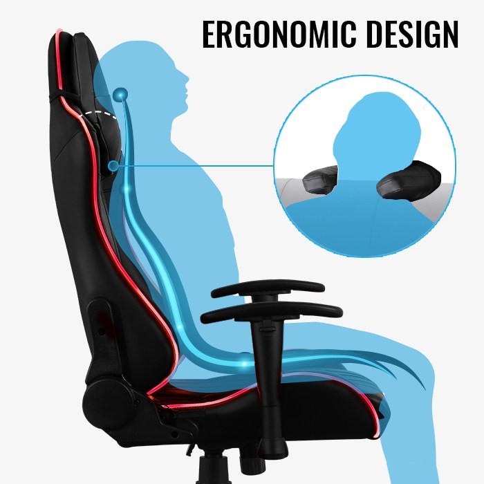 AeroCool AC120 AIR RGB Pro Gaming Chair - Kursi Gaming - Black