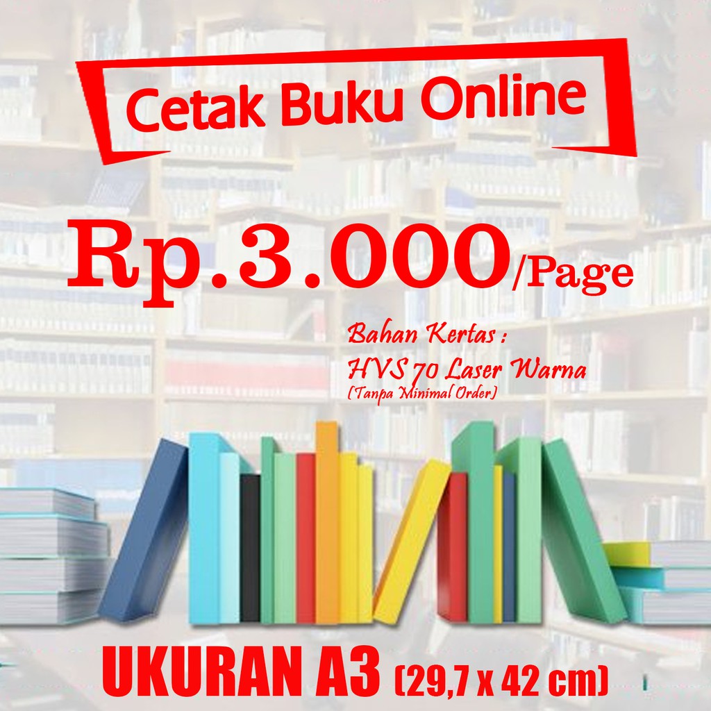 

A3 Kertas HVS 70 gsm Laser Colour Cetak online buku, jurnal, tugas, PDF, Novel TERMURAH dan TERCEPAT