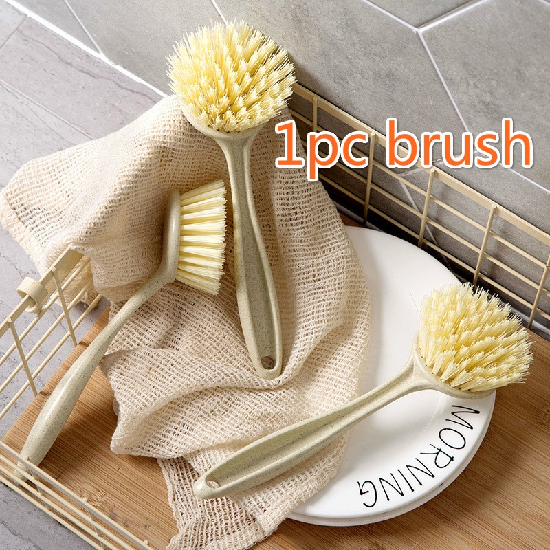 Hangable Long Handle Dish Pot Brush Washing Cleaning Kitchen Tool Household Supplies