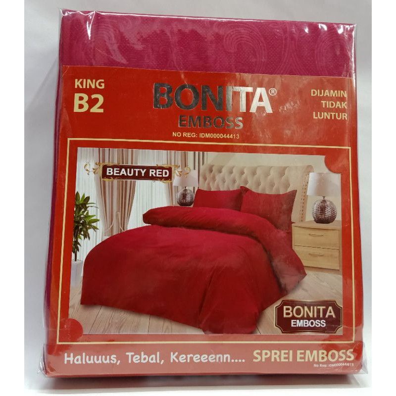 Sprei Bonita Embos Beauty Red Uk.180