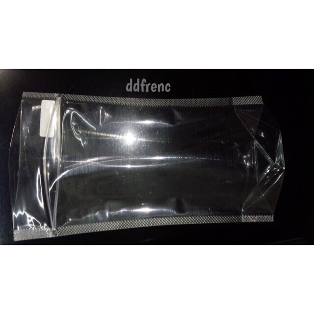 Standing Pouch Klip 16x32 PP Plastik Berdiri Zipper Kemasan Bening kemasan snack makroni masker teh 