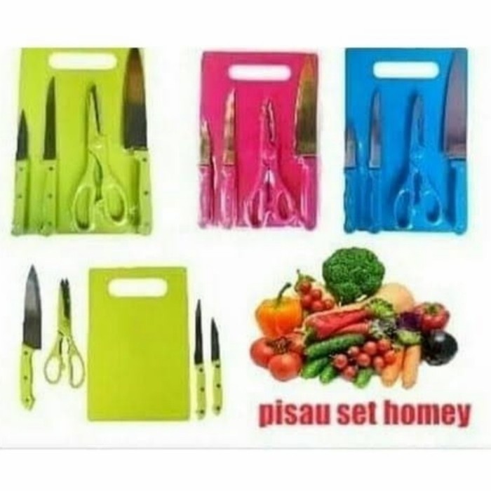 BELLA - TALENAN SET GUNTING PISAU DAPUR 5 IN 1 5IN1 CUTTER SET