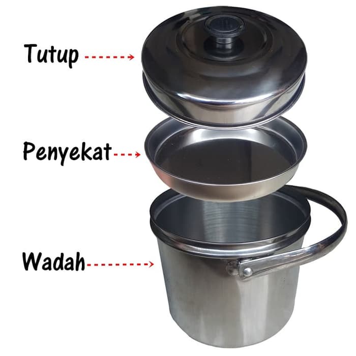 FM - Rantang Tunggal Maspion Single Food Carrier 16cm Stainless Steel - Silver