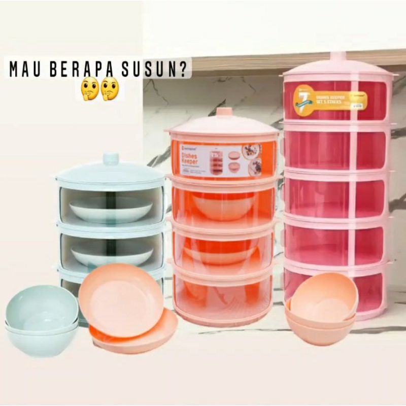 Tudung Saji Technoplast Dishes Keeper Set