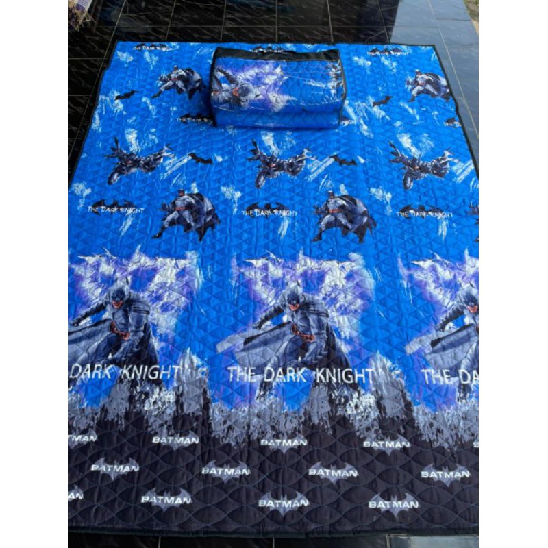 MAMAH_INEZ TIKAR QUILTING KARAKTER HERO BATMAN UKURAN  BESAR