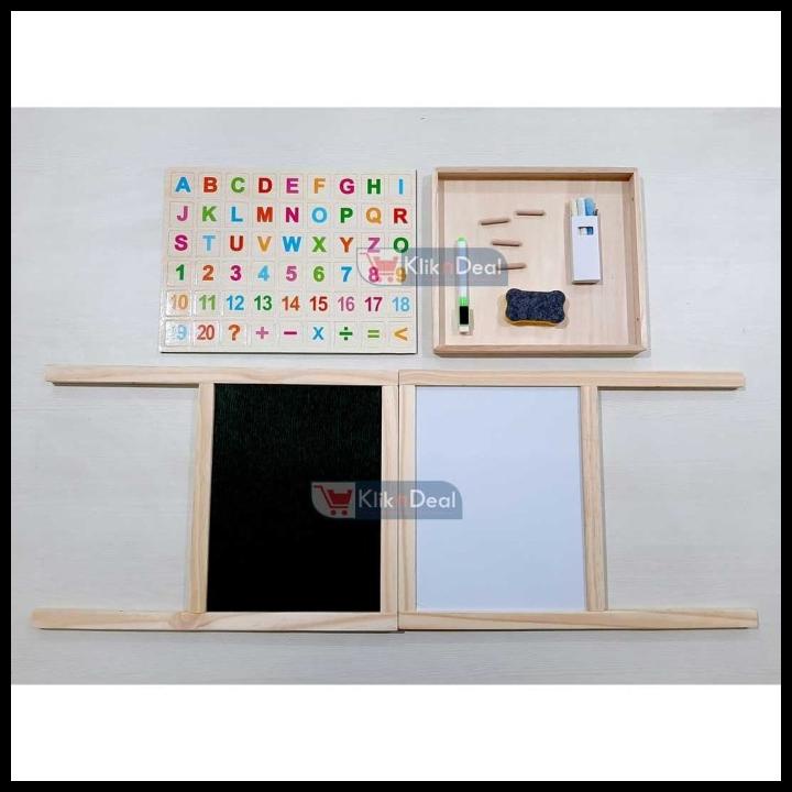 

Papan Tulis Anak Berdiri Dua Sisi Hitam Putih - Mainan Edukasi Anak