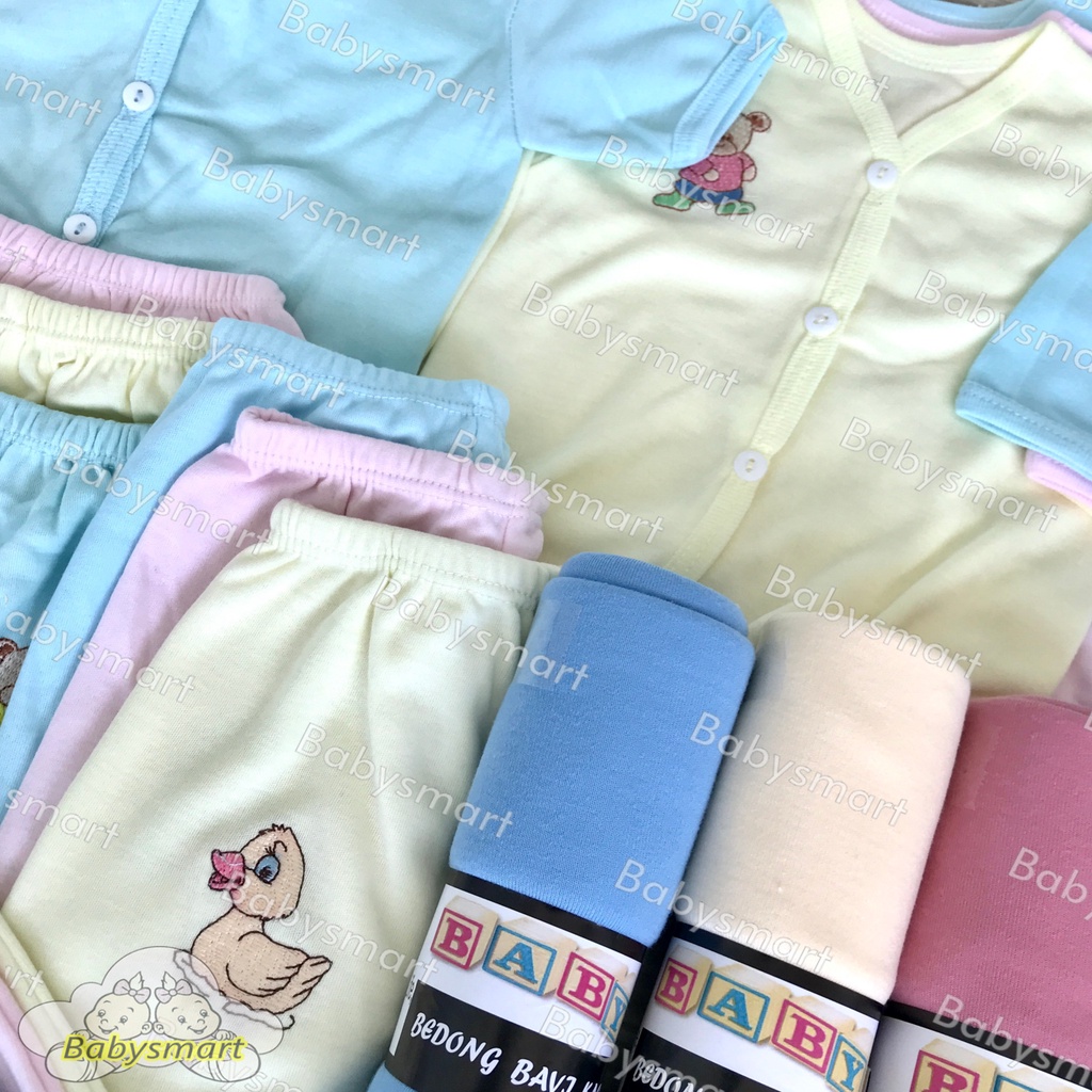 BABYSMART - Paket Hemat Perlengkapan Bayi Baru Lahir (New Born) Premium Kain DK PAKET LILY 3