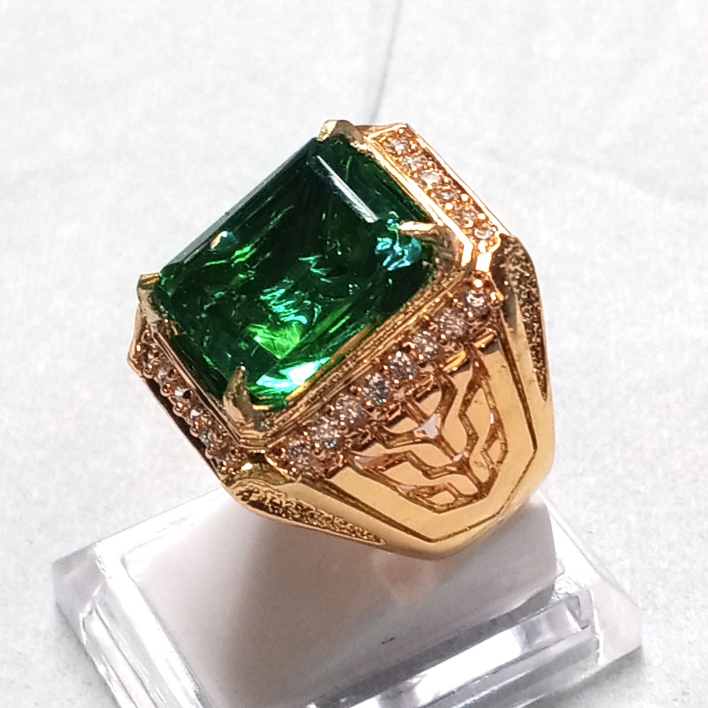 (COD) CINCIN BATU AKIK PRIA ZAMBRUD ELEGAN