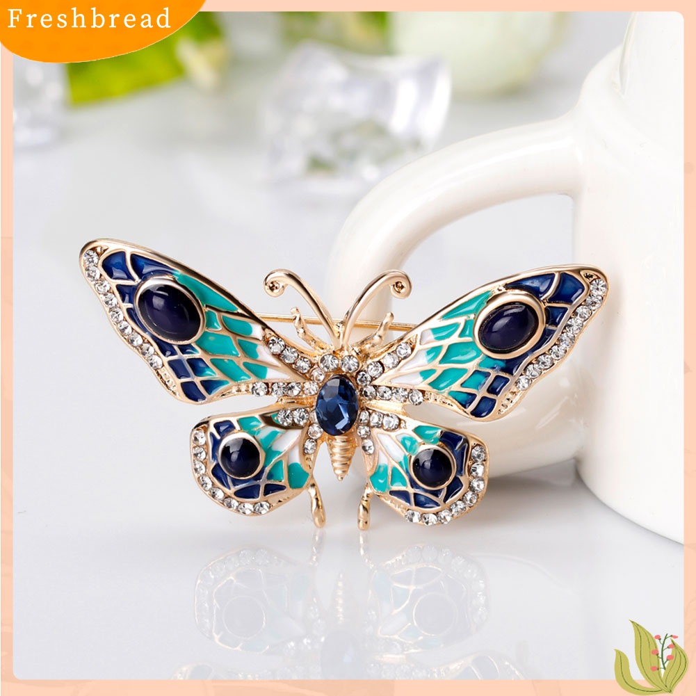 Terlaris Women's Fashion Butterfly Rhinestone Brooch Pin Breastpin Wedding Bridal Jewelry