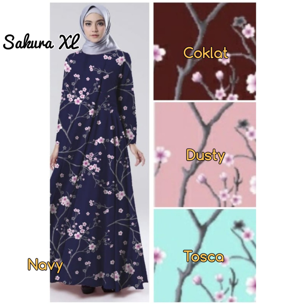 [ katalog 2 ] GAMIS KATUN MOTIF MONALISA BUSUI - Gamis katun umbrella motif trendy