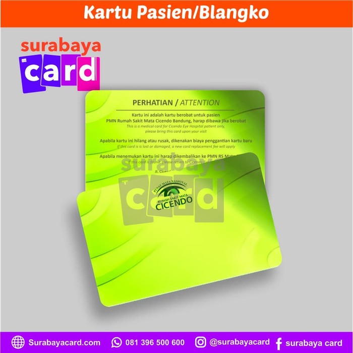 Cetak Kartu Pasien Cetak Kartu Card bahan pvc | Shopee Indonesia