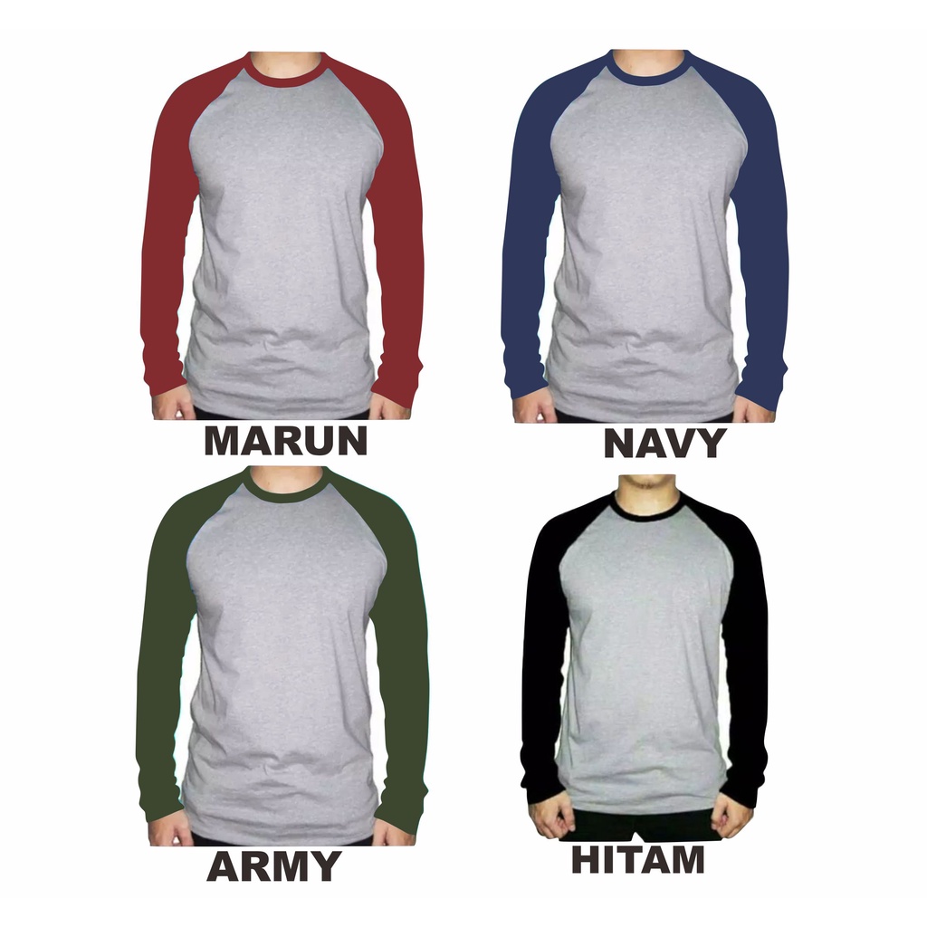 KAOS OBLONG POLOS PRIA LENGAN PANJANG