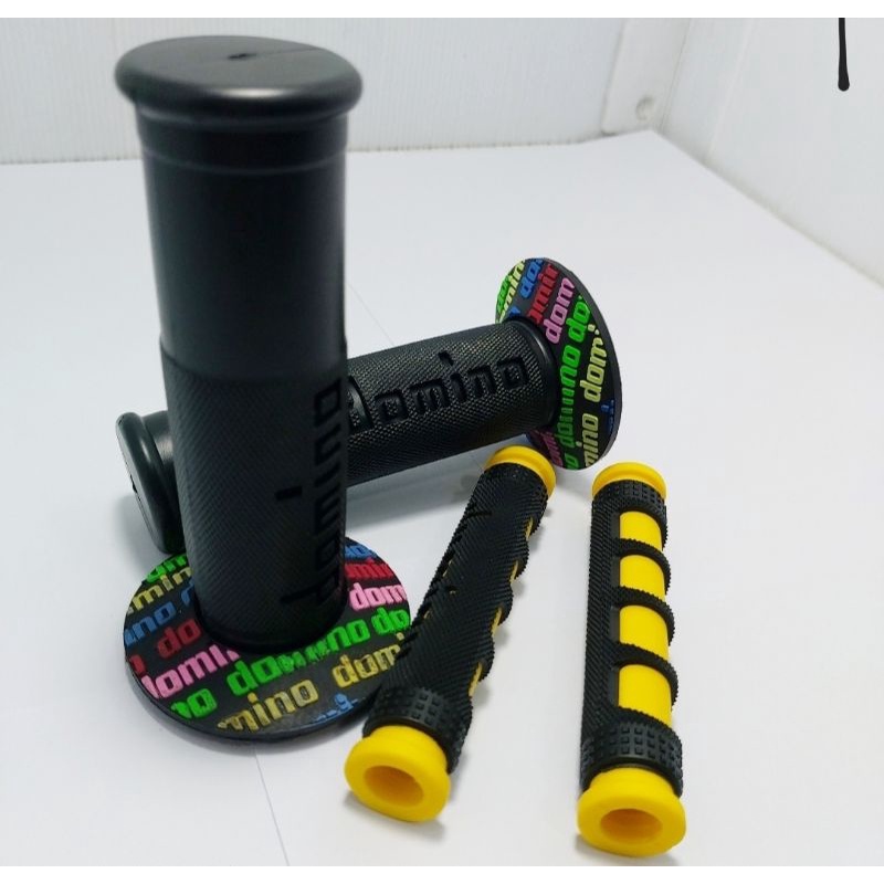 Paket 2 item Grip Handgrip Domino Motor + Plus Karet Handle Rem Jari Motor Universal Semua Motor