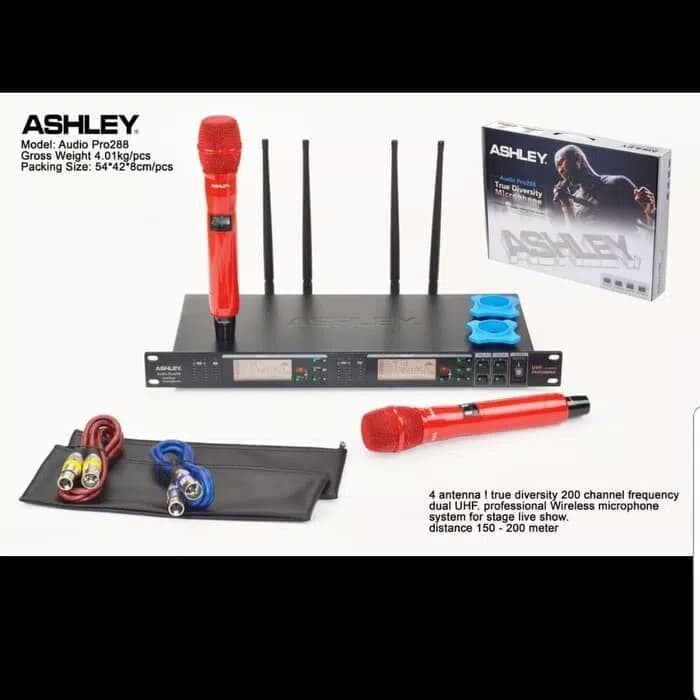 Mic Wireless Ashley PRO 288 Multi Channel Original