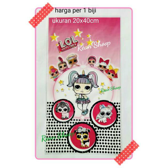 

Plastik snack souvenir ulang tahun happy birthday karakter LOL surprise