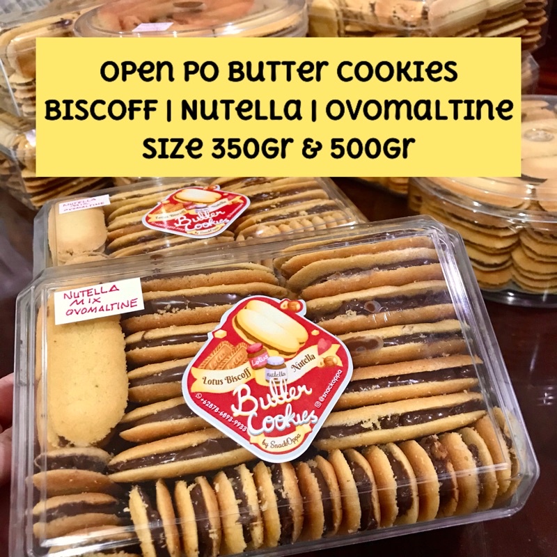 

Lidah Kucing ( Butter Cookies ) isi Nutella/ Ovomaltine / lotus biscoff SNACKOPPA