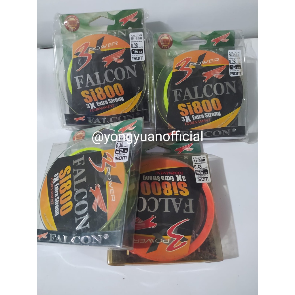 Senar pancing FALCON Si800 3xpower 150m ukuran ,0.28_0.30_0.33 - 0.32