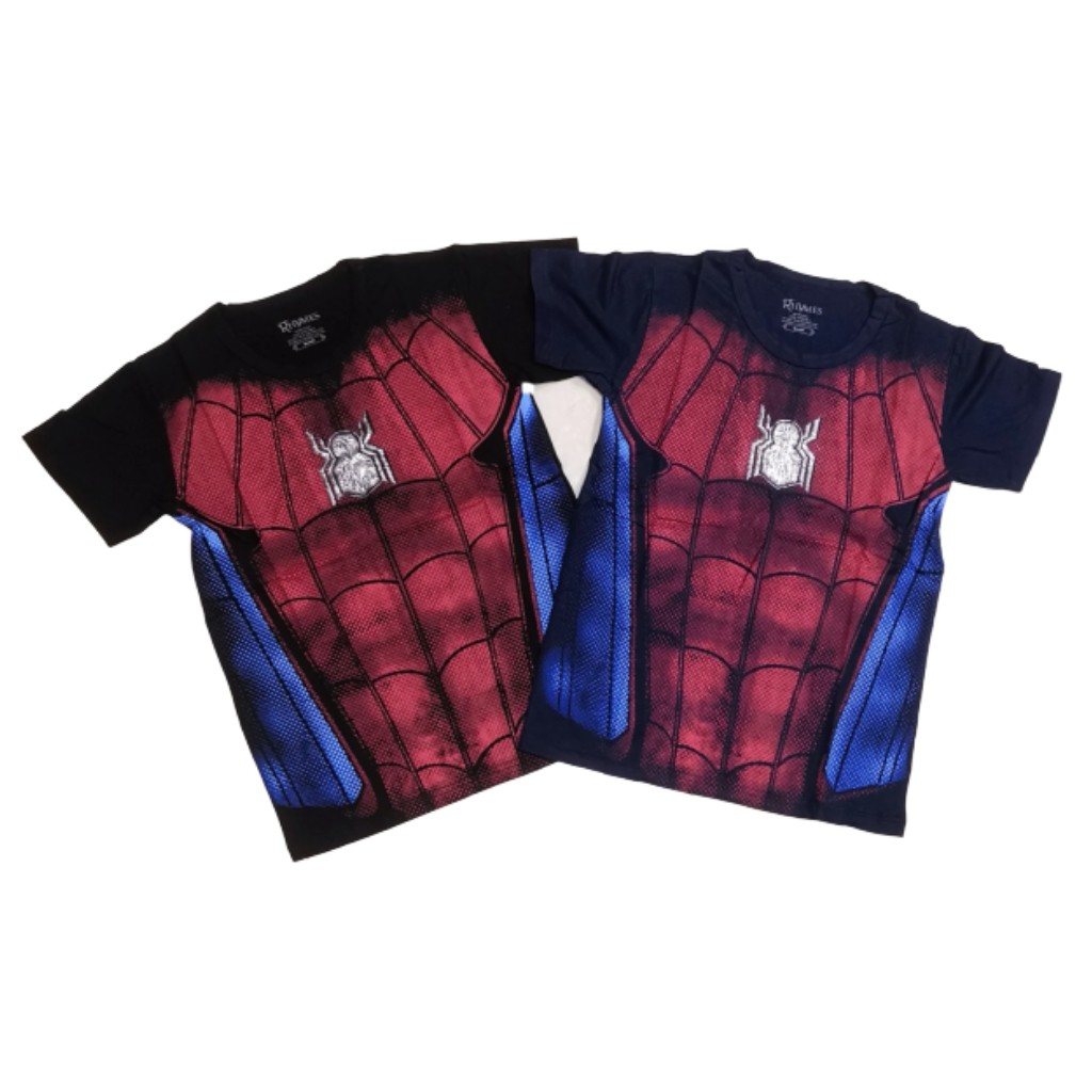 Kaos Baju Spiderman Anak Tanggung Superhero Tshirt Avengers Laki Laki Spider Rhymes