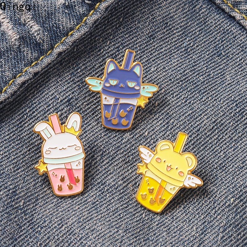 Bros Pin Enamel Bentuk Kartun Peri Bahan Alloy Untuk Aksesoris Tas Ransel Pakaian Wanita