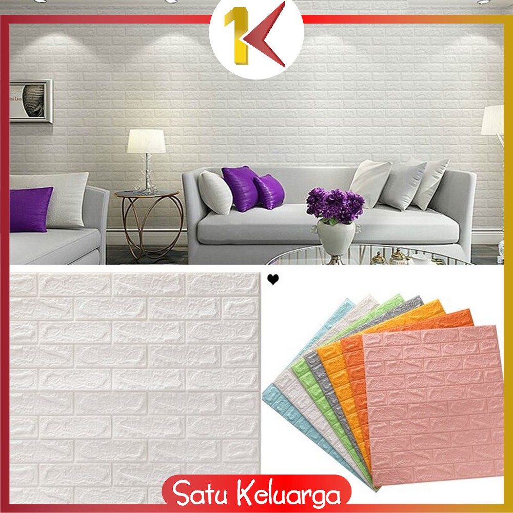 SK-C206 Wallpaper Dinding Foam 3D Kecil Motif Batu Bata / Walpaper Stiker Dinding Dekorasi Kamar-5