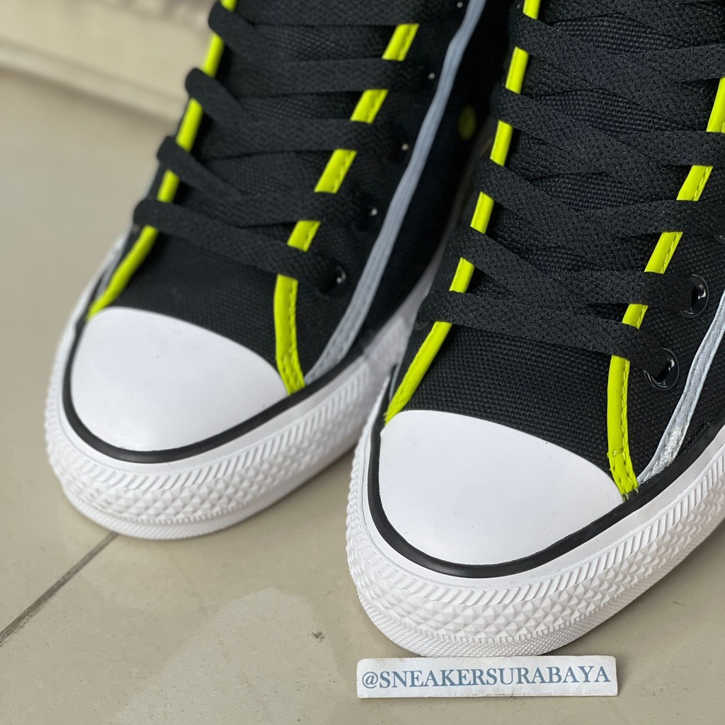 Converse Chuck Taylor All Star Hi Reflective Black Lime