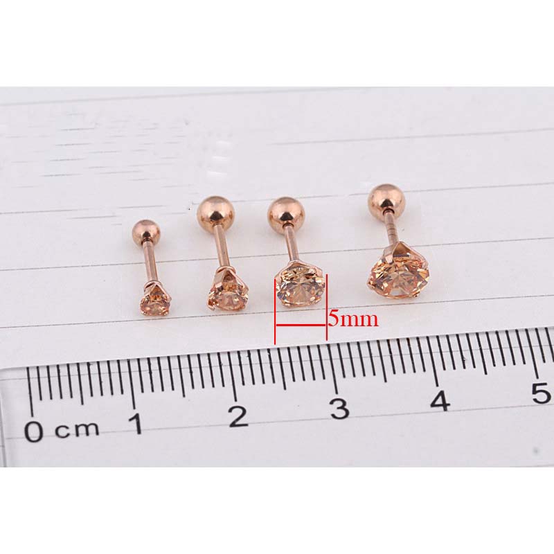 1piece Earrings Cartilage Daith Helix Piercing Ear Tragus Stud 18G 6mm Length