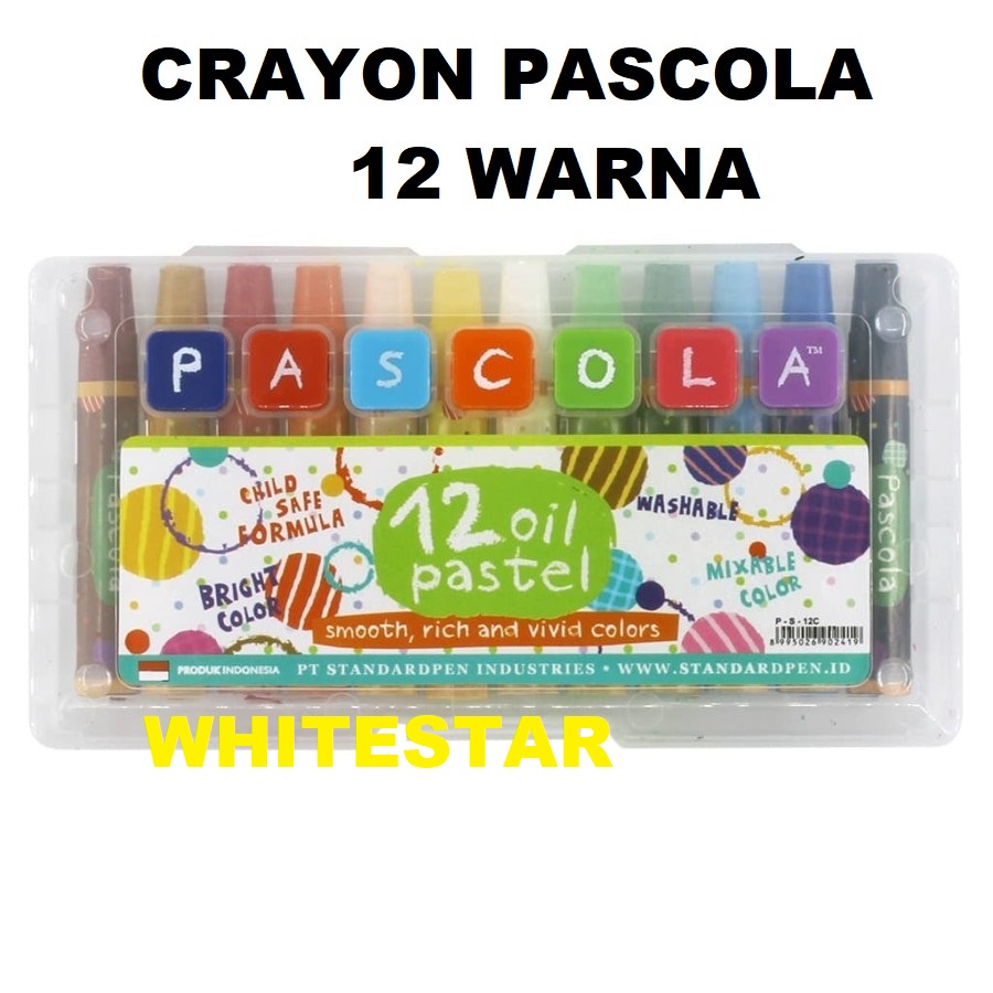 

crayon / oil pastel pascola 12 warna