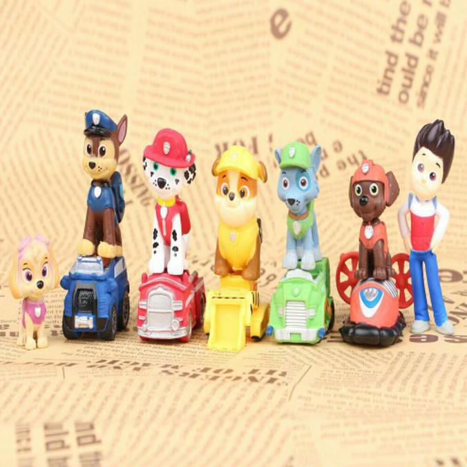 Mainan Anak Paw Patrol 1 set lengkap / Topper Cake Paw Patrol