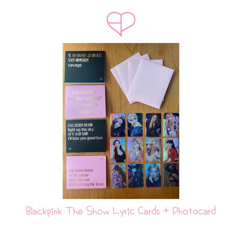 Blackpink The Show Lyric Card + Photocard [SHARING]