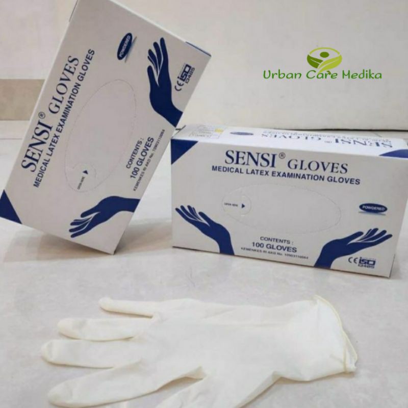 SARUNG TANGAN SENSI SIZE S, M, L ISI 100's GLOVES SENSI HANDSCHOON