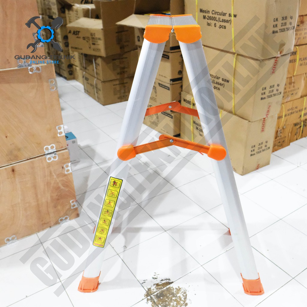 Tangga Lipat Aluminium Tipe A Double XENON Tangga Lipat Alumunium 4S 1,2Meter A Type Ladder 4 Steps