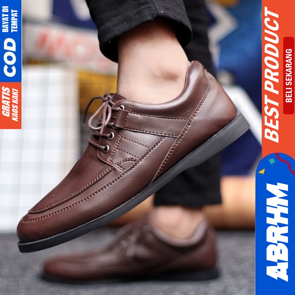 Abrhm Kario - Sepatu Formal Pria Pantofel Hitam