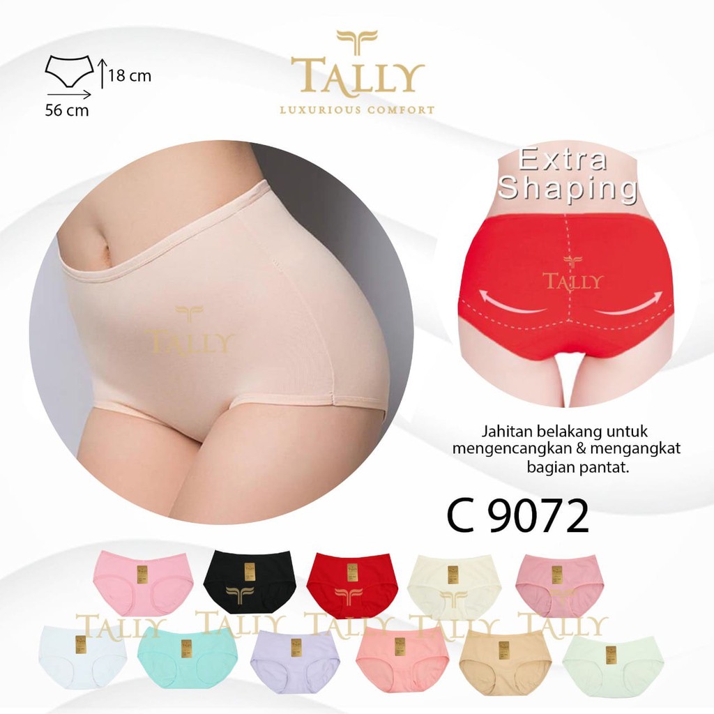 Cd Wanita Tally 9072 {Fit to M} JAHITAN BELAKANG | Cd Hipster Katun |tcx