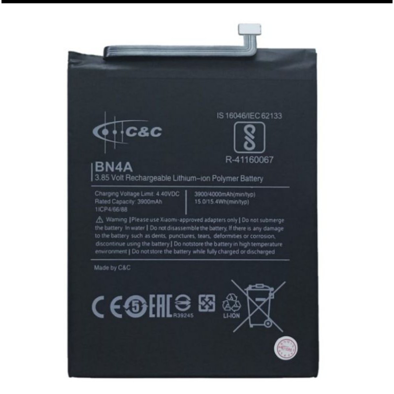 BATERAI REDMI NOTE 7 - BN4A - BATTERY MERK C&amp;C