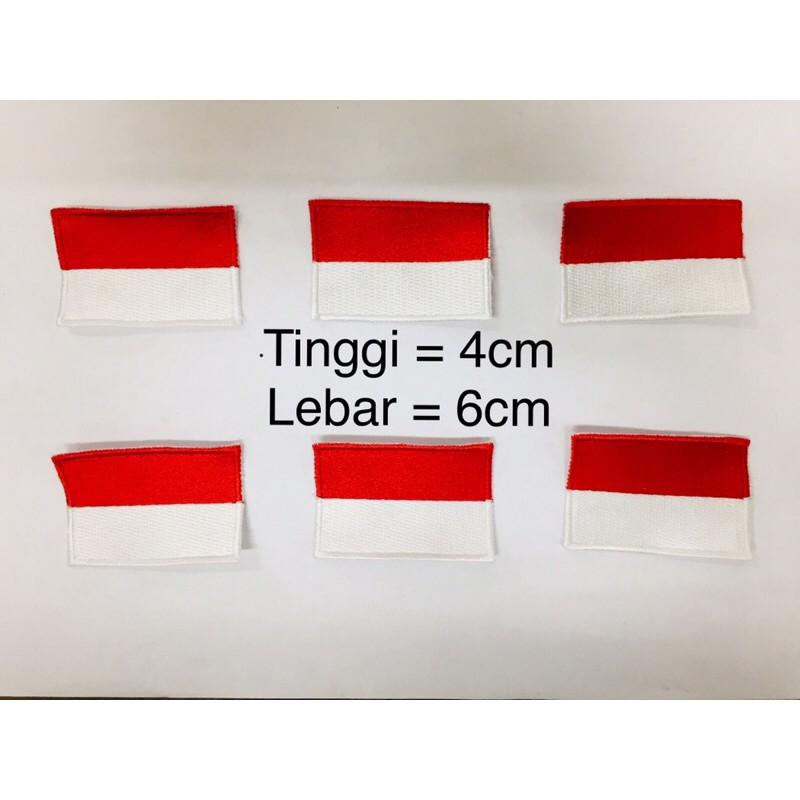 Bed bendera merah putih Bordiran (6pcs)