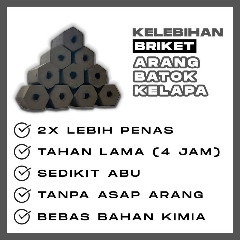 RELIKOR BRIKET ARANG | Briket Arang Hexa