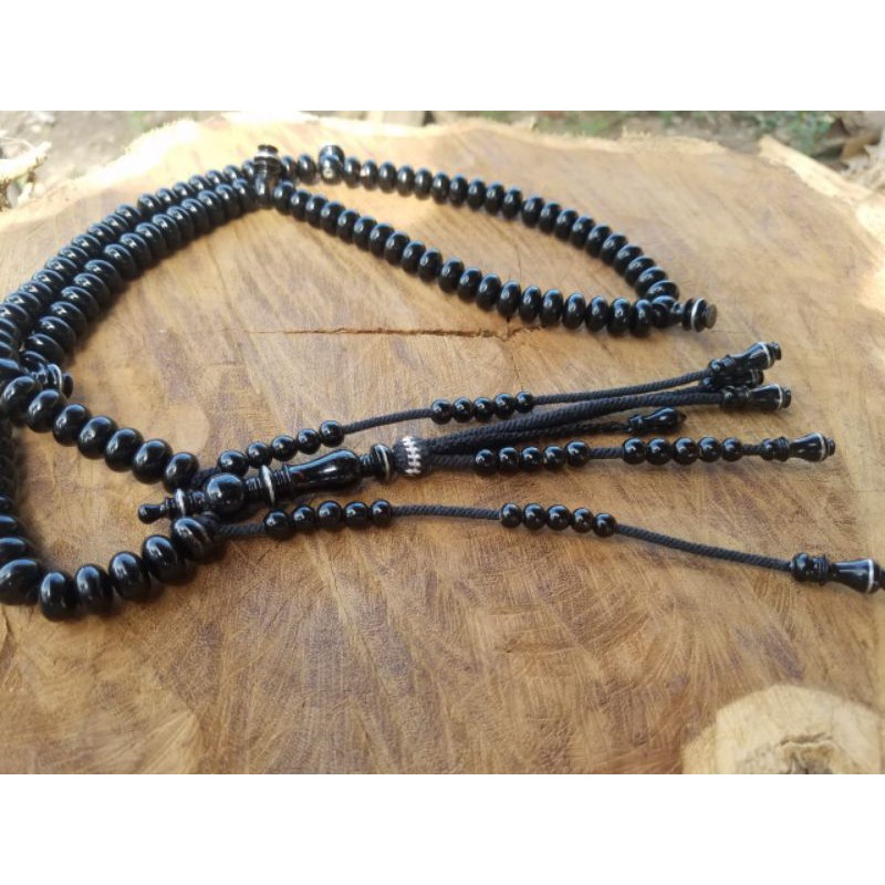 tasbih tijani yuser full hitam UK.9mm