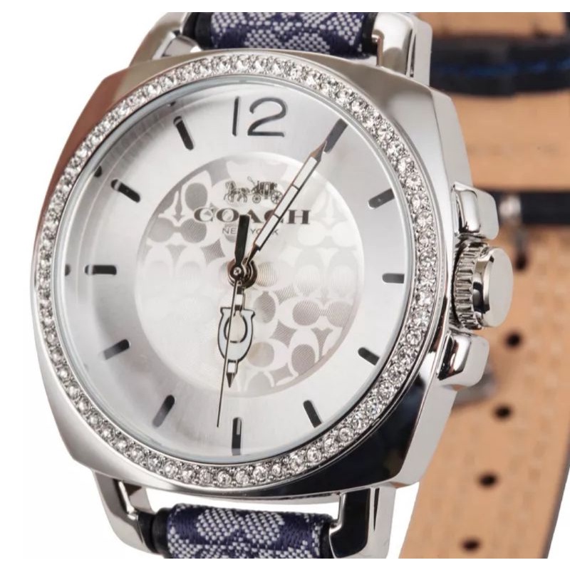 Coach Boyfriend signature Navy/Silver Watch 14503149